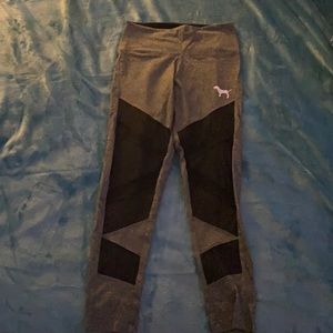 🚨PINK grey and black leggings size small mesh🚨